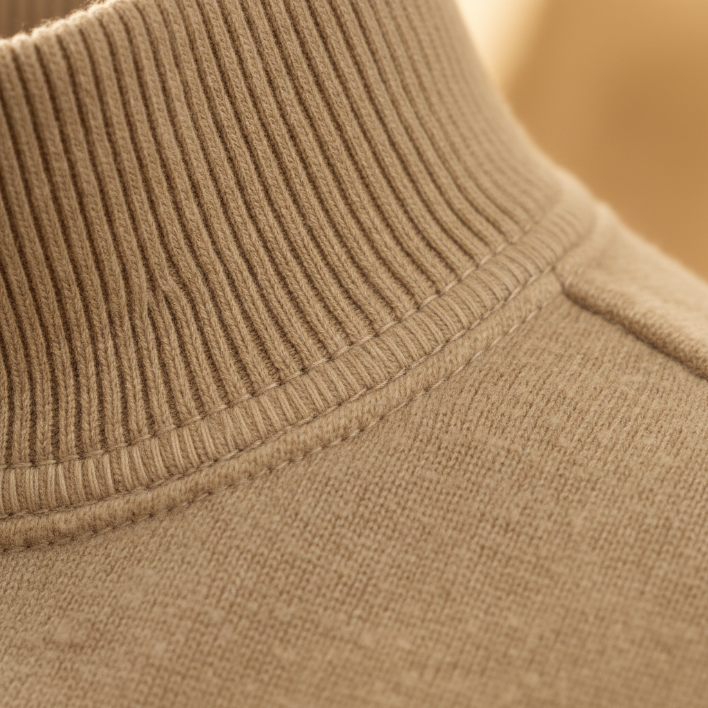 High Neck Top Fabric Detail