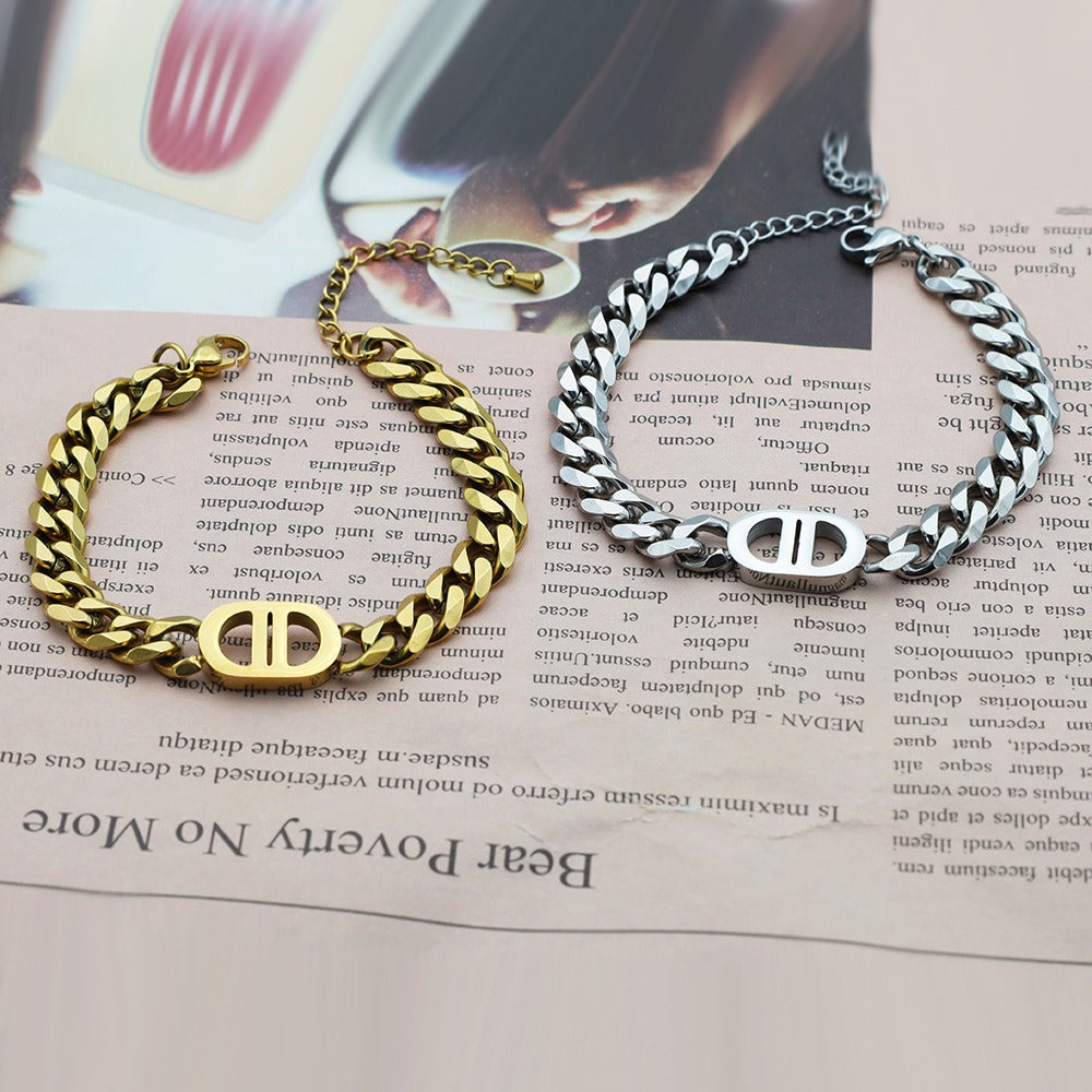 Cuban Link Chain Bracelet – Stainless Steel, Waterproof & Non-Tarnish